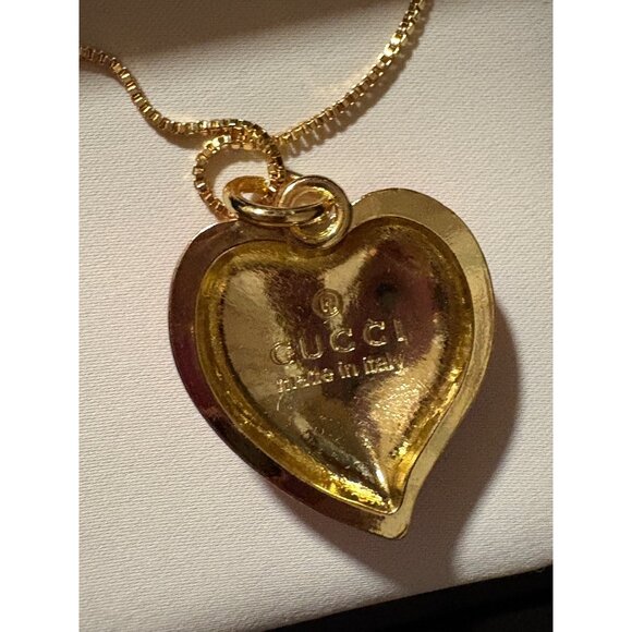 Authentic Gucci Red Heart Zipper Charm & Box Unbranded 16” Gold-Plated Chain - Picture 11 of 11